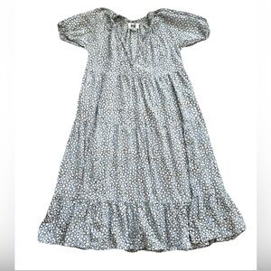 MII AU JARDIN FLORAL MAXI DRESS W/ POCKETS LARGE PRAIRIE COTTAGECORE ROMANTIC